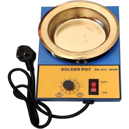 220V 300W Solder Pot Tin Melting Furnace Thermoregulation Soldering Tin 100-550 Centigrade Small Tin Smelting Pot Welding Tools