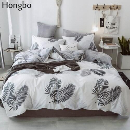 Hongbo Luxury Cotton Crystal Flannel Bedding Set With Duvet Cover Bed Sheet Children Kids Girl Leaves Winter Bed Linen