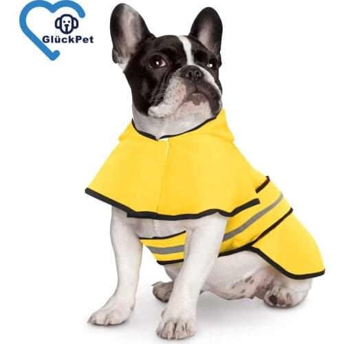 Summer Outdoor Puppy Pet Rain Coat S-4XL Hoody Waterproof Jackets PU Raincoat for Dogs Cats Apparel Clothes Wholesale, Raincoat