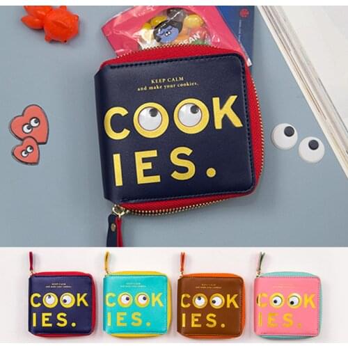 Milkjoy Cute PU Korean Ladies Wallet Zipper Short Leather Square Coin Purse New Fashion Money Clutch Bag