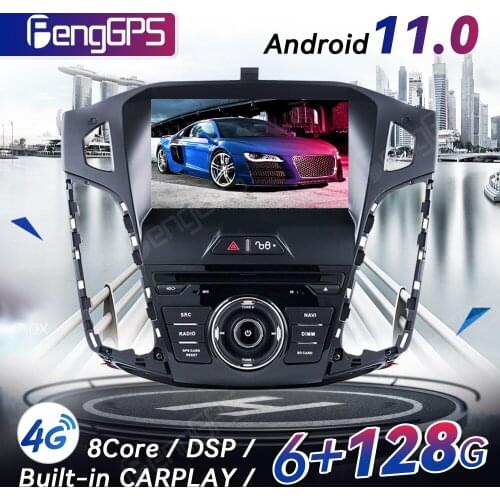 Android 11.0 Multimedia Stereo For Ford Focus 2012-2014 GPS Navigation CD DVD Player Mirror Link PX6 4+64G Headunit Carplay DSP