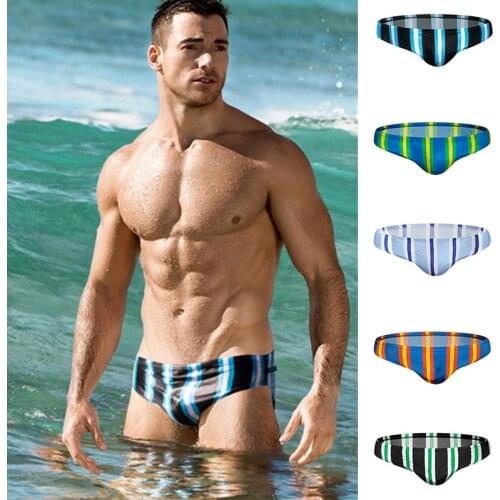 Mens Swim Shorts Swimwear Trunks Beach Board Shorts Swimming Pants Swimsuits Men swim Sports Quick-dry Fashion Stripe swimwear