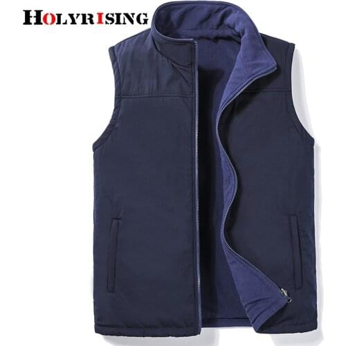 5XL Men' Sleeveless Vest Jackets Winter Fashion wool vest Male Cotton-Padded Vests Coats Men Warm Waistcoats 2-sided wear 19474