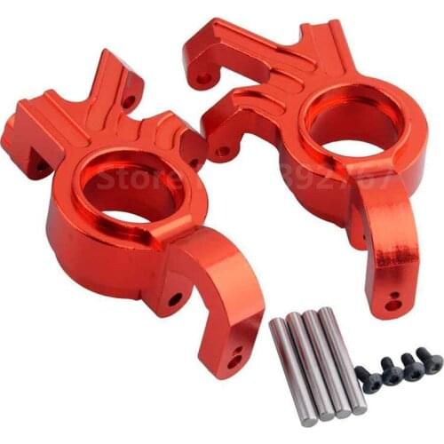 2 Pieces RC Car Upgrade Parts 1/5 Scale Models X-MAXX Monster Truck Aluminum Alloy Steering Hub Carrier(L/R) Trax TRA 7737