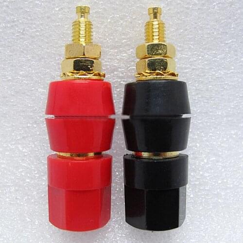 A pair Banana connector Gold-plated Banana plug sockets Copper Terminals for speaker horn