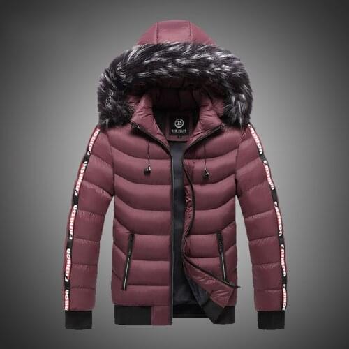 2021 Parka Men Winter Fur Hooded Jackets Men Thick Windbreaker Outwear Warm Coats Casual Solid Brand Clothing Plus Size S-5XL