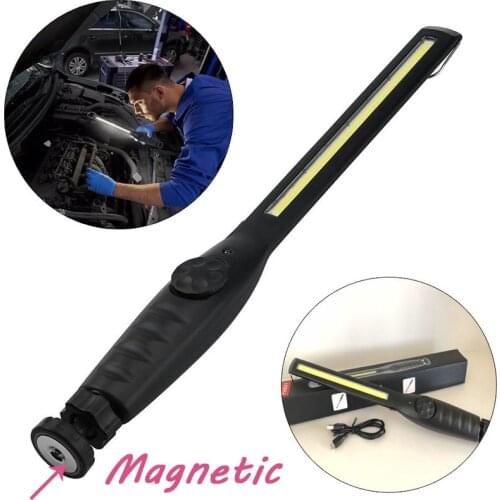 Protable Spotlight Working Light Multifunction Rechargeable COB LED Slim Work Light Lamp Flashlight Worklight Outdoor With USB