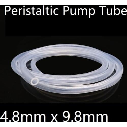 Peristaltic Pump Tube ID 4.8mm x 9.8mm OD Soft Silicone Hose Wall 2.5mm Flexible Drink Water Connect Pipe Nontoxic Transparent