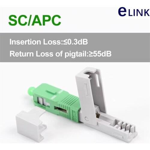 100pcs FTTH SC/APC fast connector CCTC ferrule IL