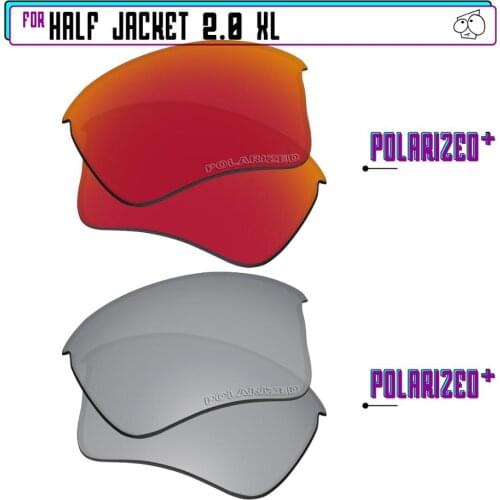 EZReplace Polarized Replacement Lenses for - Oakley Half Jacket 2.0 XL Sunglasses - Sir P Plus-RedP Plus