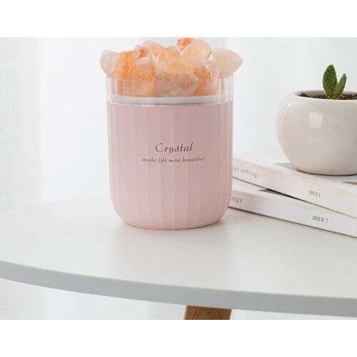 Portable USB Rechargeable Air Fragrance Spray Crystal Salt Stone Lamp Humidifier Diffuser High Efficiency Atomization System