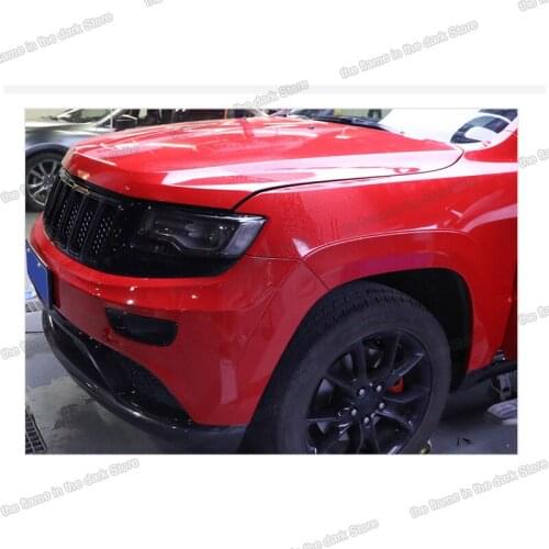 Lsrtw2017 TPU Transparent Black Car Headlight Protective Film for jeep compass grand cherokee wrangler renegade anti-scratch