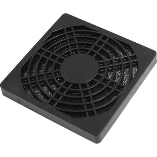 1 piece 8CM Computer Guard Black Plastic Dustproof Dust Filterable 80mm PC Case Fan Cooler Filter Cover Bracket w/ Foam,85x85mm