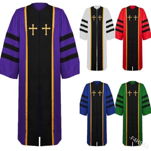 Roman Black Priest Cassock Robe Belt Clergyman Vestments Medieval Ritual Robe Wizard Black Priest Robe Belt Waistsash Cosplay