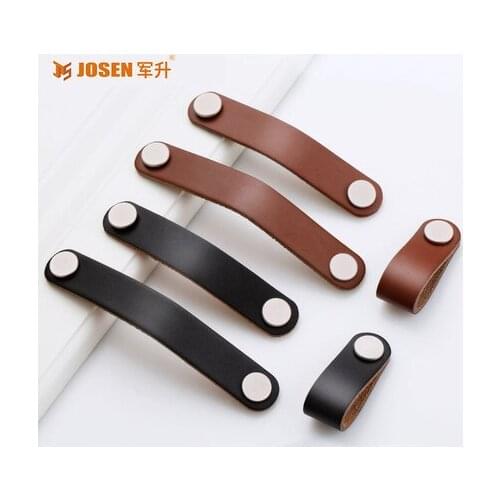 Cabinet Handle Soft PU Leather Dresser Drawer Door Knobs Pull Furniture Hardware