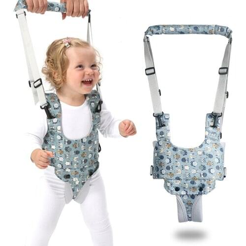 Handheld Baby Walking Harness Leashes Adjustable Toddler Walking Assistant with Detachable Crotch for Infant Newborn 8-24 Months