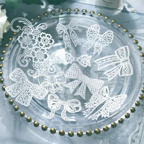 Handmade Lace Bowknot Material Background Junk Journal Diary Planner Scrapbooking Decorative DIY Craft Paper