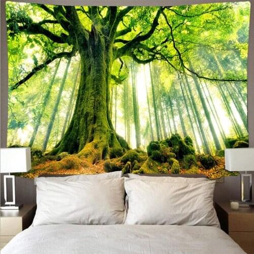 Hot sale forest tapestry woods hanging cloth sky background cloth tapestry home decoration printing tap23