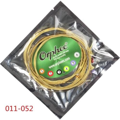 Orphee TX6306pcs/ set Acoustic Guitar Strings 011-052 inch High-carbon steel hexagonal alloy Strings Full Bright Tone