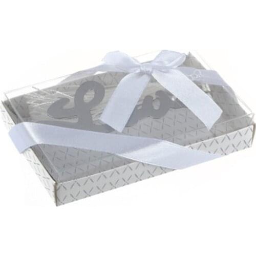 Wedding Favors Love Letters Bookmark Party Stainless Steel Tassels Silver