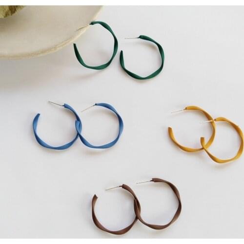 Timlee E291 New Temperamental Twist Round Geometry Alloy Drop Earring Personality Jewelry wholesale