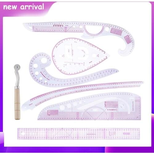 6/7/9pcs Set Metric Ruler Clothes Curve Sewing Ruler Drawing Stencil Multifunction Making Various styles 6 styles including rule