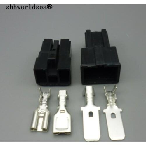 Worldgolden 5/30/100sets 2 Pin 7.8mm Car connector,2P Auto plug,7.8mm Car electrical connector for car motorcycle Truck etc