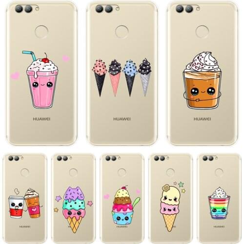 Back Cover For Huawei Nova Smart Lite 2017 Silicone Soft Ice Cream Drink Phone Case For Huawei Nova 2i 2 Lite Plus 3 3I 3E Case