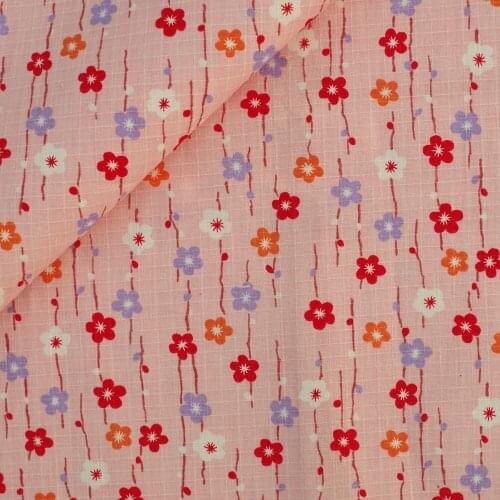 140cmx50cm Ripstop Cotton Linen Fabric for handmad, bed, bag, curtain - Sakura - pink (LF144)