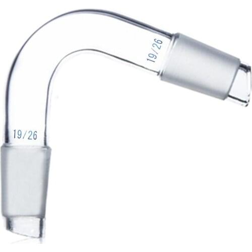 19/26 Glass Bend Adapter,Distillation Tube 75 Degree Bend,Laboratory Glassware