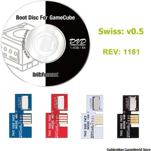 SD2SP2 Adapter Replacement Micro SD Card reader + v0.5 Swiss Boot Disc Mini DVD for Nintendo Gamecube NGC NTSC