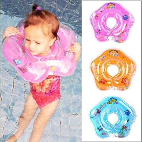 Swimming Baby Pools Accessories Infant Baby Neck Float Tube Ring Safety Baby Inflatable Ring for Bathing Circle Float Ring