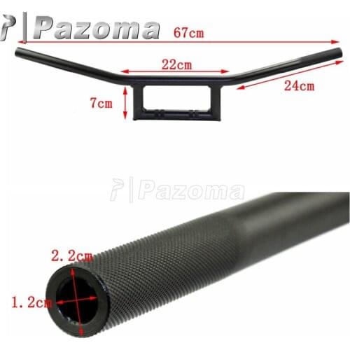 7/8" Aluminum Motorcycle Window Bar Handlebar for Honda Suzuki Yamaha Ducati Universal Application Handlebars Black