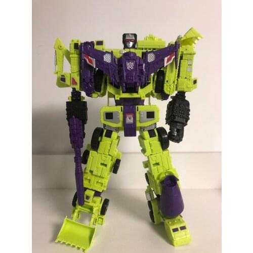 HZX Transformation Devastator G1 IDW 6IN1 Oversize Action Figure Robot Toys Foam Box