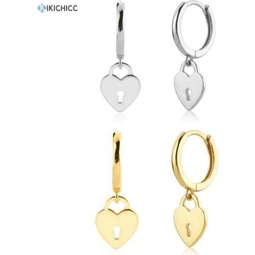 KIKICHICC 925 Sterling Silver Gold Key Pendiente Drop Earring Clips Hoops Earring Piercing Pendiente Luxury Jewelry Party Luxury
