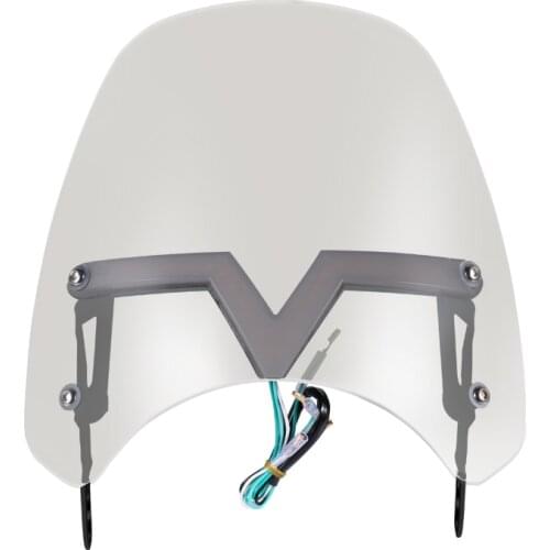 5-7'' Headlight Motorcycle Windshield Windscreen With LED Turn Light DRL Running light For Old School Touring Chopper Bobber