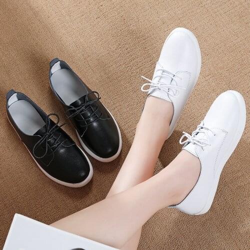 2021 New Spring and Autumn Loafers Womens New Student Board Shoes Lace up Casual Flat Large Size Four Seasons Shoes