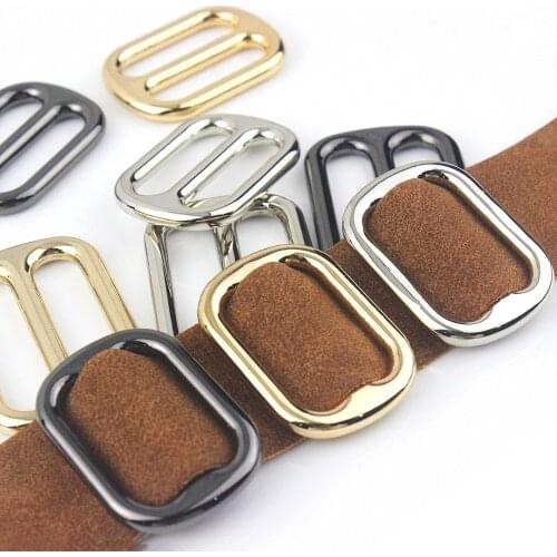 1piece Metal Tri Glide Slide Buckle Middle Center Bar Adjuster Buckle for Leather Craft Bag Strap Belt Webbing 25/32/38mm