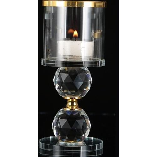 Set Crystal Candle Stick Holders Stand Coffee Table Living and Dinning Room Candlestick Table Centerpieces for Candles