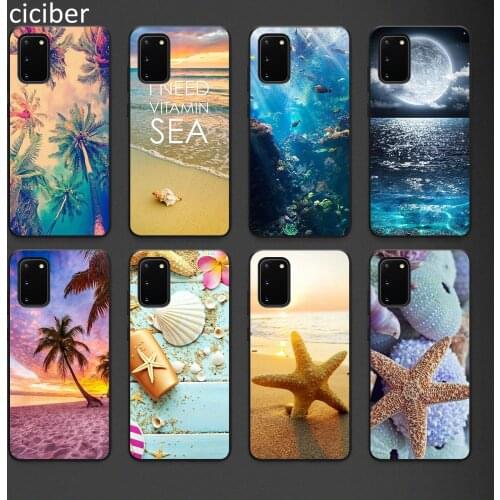 Beach Phone Case for Samsung A50 A40 A70 A51 A71 A20 A20E S10 S20 S9 S8 S7 Edge Ultra Puls Note 10 9 8 Plus Cases Matte Soft