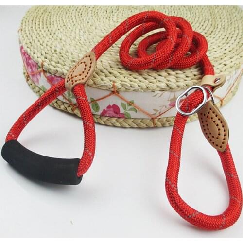 Pets Traction P Chain Dog Leash Slip Collar pet Walking Leads Nylon Dog Mountain Climbing Rope puppy For small Medium Large Dogs