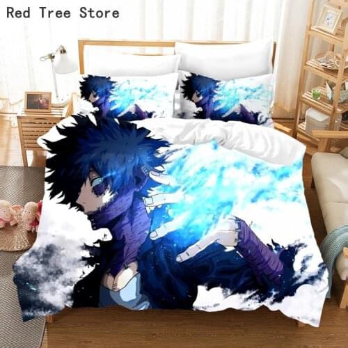 Anime My Hero Academia 3d Bedding Set Teens Boy Microfiber Duvet Cover Sets Comforter Bed Linen Twin Queen King Single Size Suit