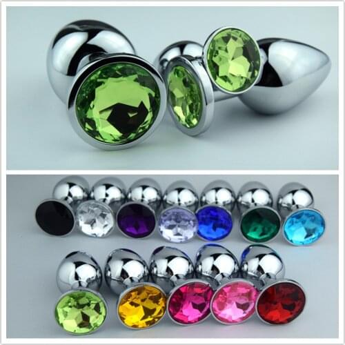 Sexy Body Jewelry With Stainless Steel Metal Anal Plug And Color Crystal For Couples Flirting,Intimacy For Women Gay Party Gifts