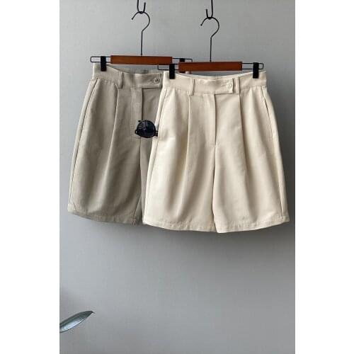 2021 Summer Shorts Womens High Waist solid Shorts Casual Loose Fashion Wide Leg Pants Shorts Female