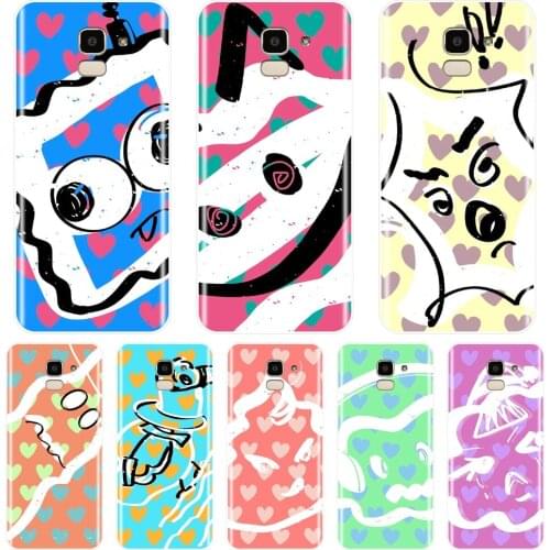 Cartoon Heart Yellow Silicone Phone Case For Samsung Galaxy J3 J5 J7 2015 2016 2017 J2 J5 J7 Prime J4 J6 J8 Plus Soft Back Cover