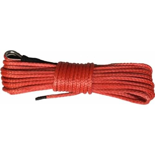 Free Shipping 1/4''X 50ft synthetic winch lines uhmwpe fiber rope with sheath for offroad atv utv car accessories