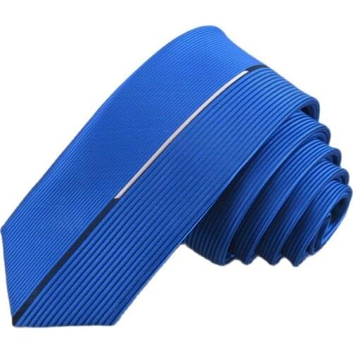 Type has a sapphire positioning tie Fashion handsome tide male narrow ties for men and women 5 cm blue necktie
