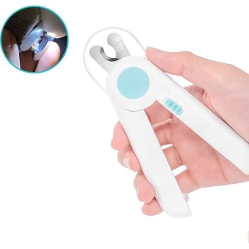 UPSKY LED Light Dog Cat Nail Clippers With Free Nail File ABS Anti-spatter Non-slip Sharp Cat Clippers Claw Pet Grooming Tools