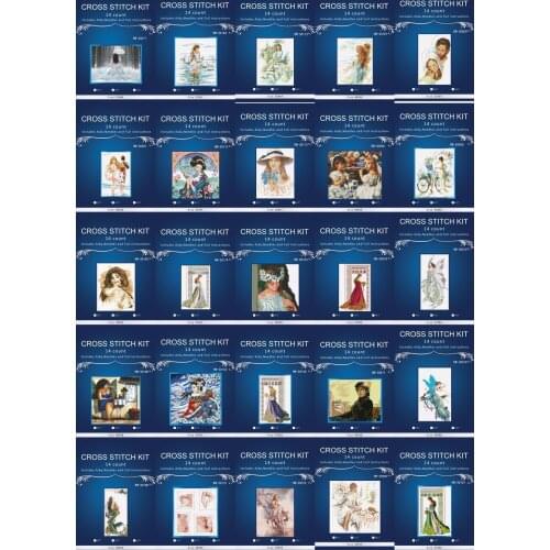 Top Quality Christmas Counted Cross Stitch Kit Innocence Woman Lady Girl and Daisy Flower dim 35322 70-35322