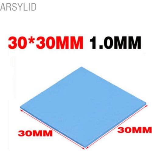 ARSYLID High quality 30*30*1.0mm Thermal conductivity 3.6W GPU CPU Heatsink Cooling Conductive Silicone Pad Thermal Pad